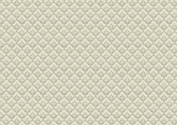 Trellis Prints, Scallop and Bud Green - Twist&Fit Roller Blind - Image 6
